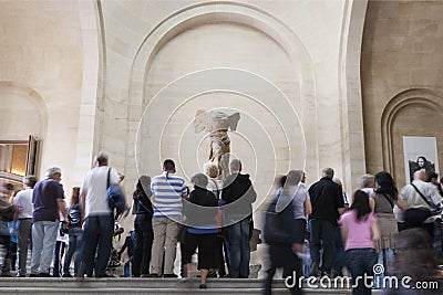 Louvre musee nike samotracia Editorial Stock Photo