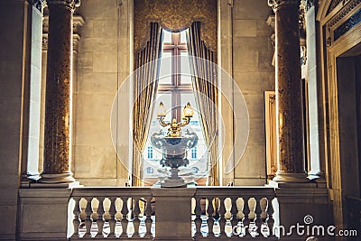 Louvre Museum interior Editorial Stock Photo