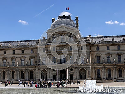 The Louvre, or the Louvre Museum, world's largest art museum and historic monument in Paris, France Editorial Stock Photo