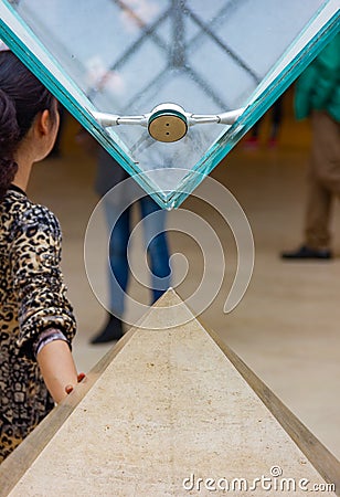 Louvre Pyramids Editorial Stock Photo