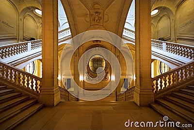 Louvre symmetry Editorial Stock Photo