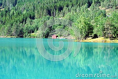 Lovatnet lake, Norway Stock Photo