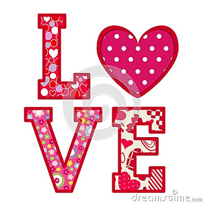 Love greeting card. Valentines day Vector Illustration