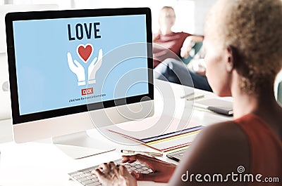 Love Adore Care Emotion Like Loving Romance Concept Stock Photo