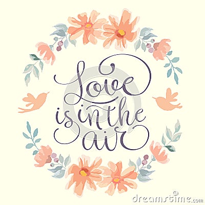 Love is in the air Vector Illustration