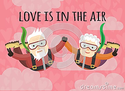 Love is in the air Vector Illustration