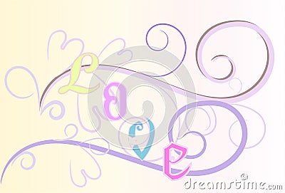 Love art sweet design and text Stock Photo