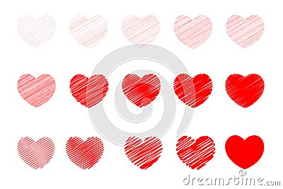 Love background and love icons for lovers and valentine. Especially for Valentine card and love card. Stock Photo