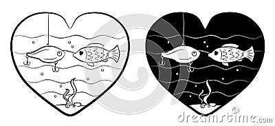 Love Bait Vector Illustration