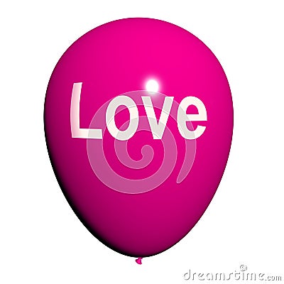 Love Balloon Shows Fondness and Affectionate Feelings Stock Photo