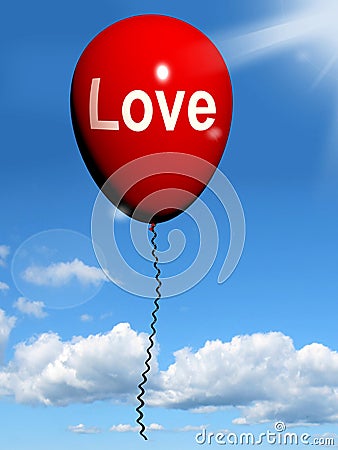 Love Balloon Shows Fondness and Affectionate Feelings Stock Photo