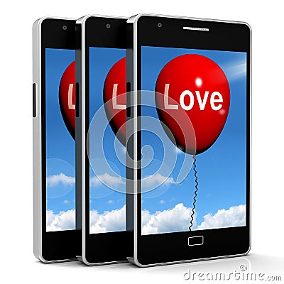 Love Balloon Shows Fondness and Affectionate Feelings Stock Photo