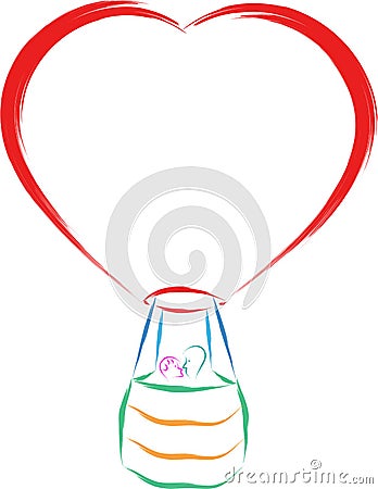 Love balloon Vector Illustration