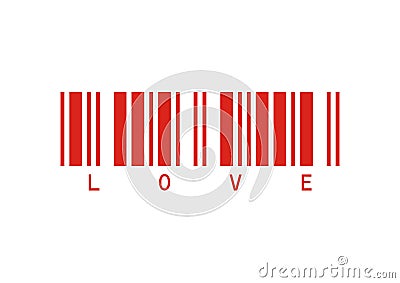 Love bar code Stock Photo