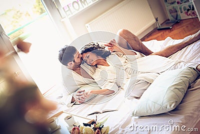 Love be me. Couple in love. Stock Photo