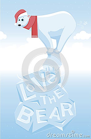 Love the Bear Vector Illustration