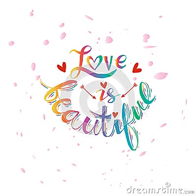 Love is beautiful Vector Illustration