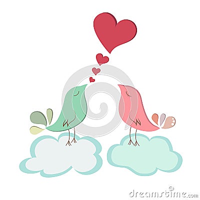 Love bird couple Vector Illustration