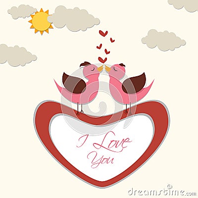 Love Bird Vector Illustration