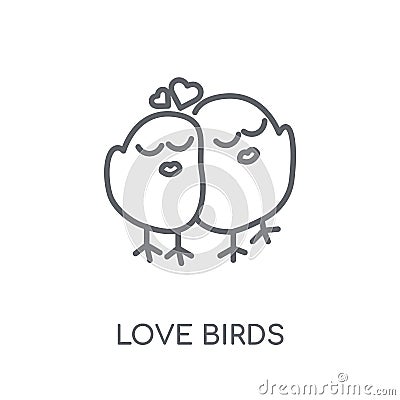 Love Birds linear icon. Modern outline Love Birds logo concept o Vector Illustration