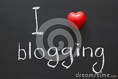 Love blogging Stock Photo