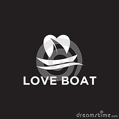 love boat logo design vector illustration Vector Illustration