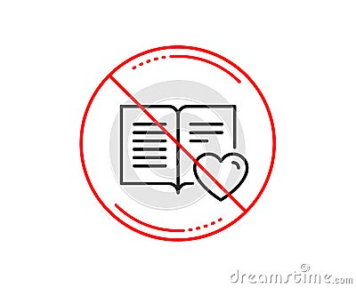 Love book line icon. Feedback sign. Vector Vector Illustration