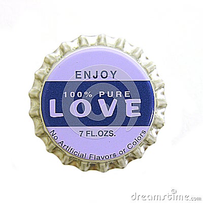 Love Bottlecap Stock Photo