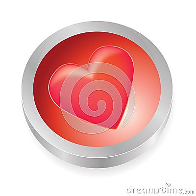 Love button Vector Illustration