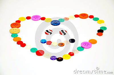 Love by Button colorful Stock Photo