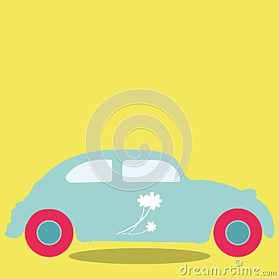 love cars blue car 08 Vector Illustration