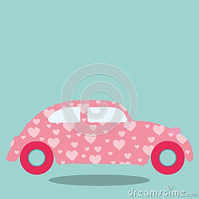 love cars heart car 02 Vector Illustration