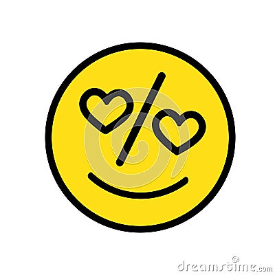 LOVE CENT COIN VECTOR, SMILEY FACE VECTOR Vector Illustration