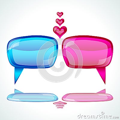 Love chat icon Vector Illustration