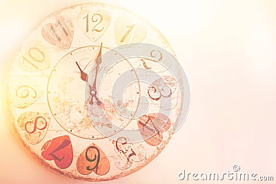 Love clock vintage Stock Photo