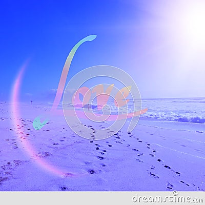 Love, clouds and sea photographed in Cape Town South Africa Stock Photo