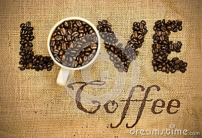 Love coffee Stock Photo