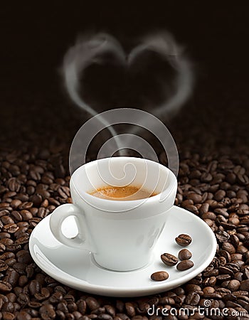 Love for coffee Stock Photo