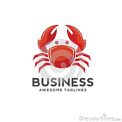 Love Crab vector illustration logo style Vector Illustration