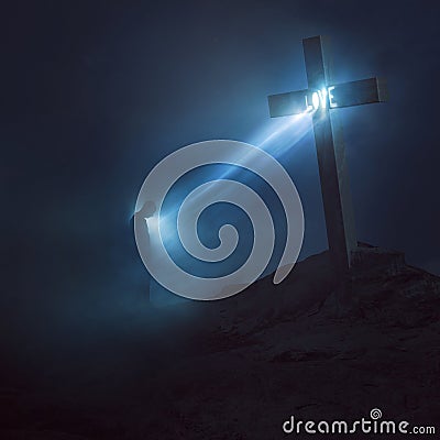 Love from the cross Stock Photo