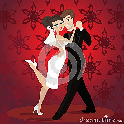 Love dance Vector Illustration