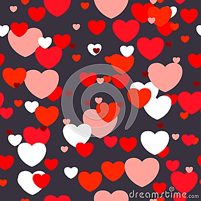 Love dark seamless pattern Vector Illustration