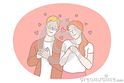 Love, dating, couple togetherness concept Vector Illustration