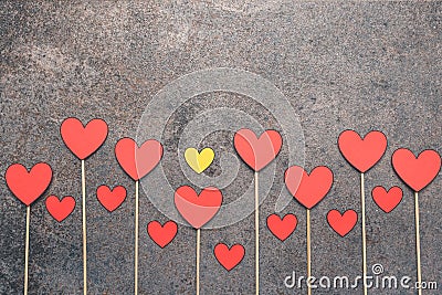 Love differently. To be different. Showing differences. Be beyond ordinary. Stock Photo