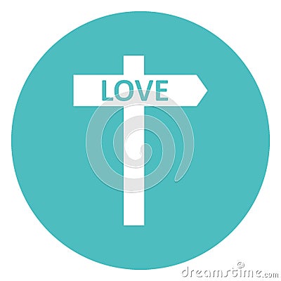 Love direction, signpost Isolated Vector Icon which can be easily modified or edited Stock Photo
