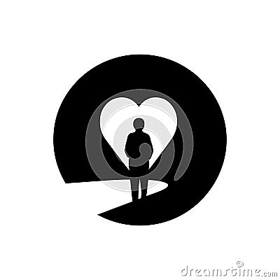 Love does not insist on it icon Vector Illustration