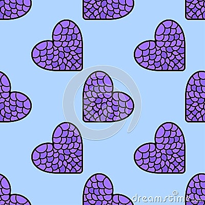 Love doodle seamless pattern. repeat pattern background design Vector Illustration