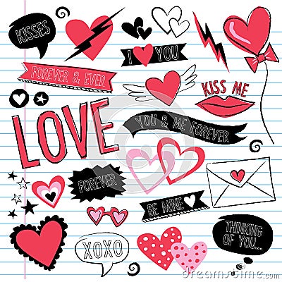 Love doodles Stock Photo