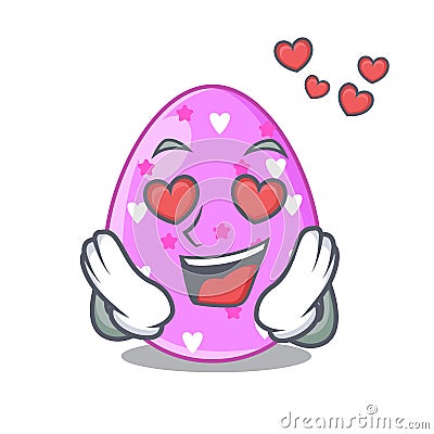 In love eggs easter holiday character for spectacle Vector Illustration