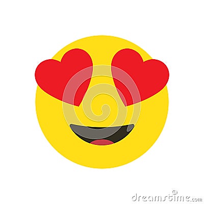 Love emoji icon design vector Cartoon Illustration